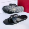 Black HMRCEMS Leather Slippers